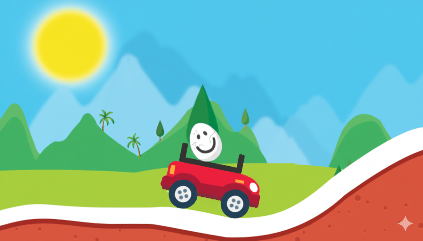 Eggy Car Gameplay Cover - Hill Climbing with an Egg